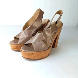 Calvin Klein Platform Cork Heels -7.5/8